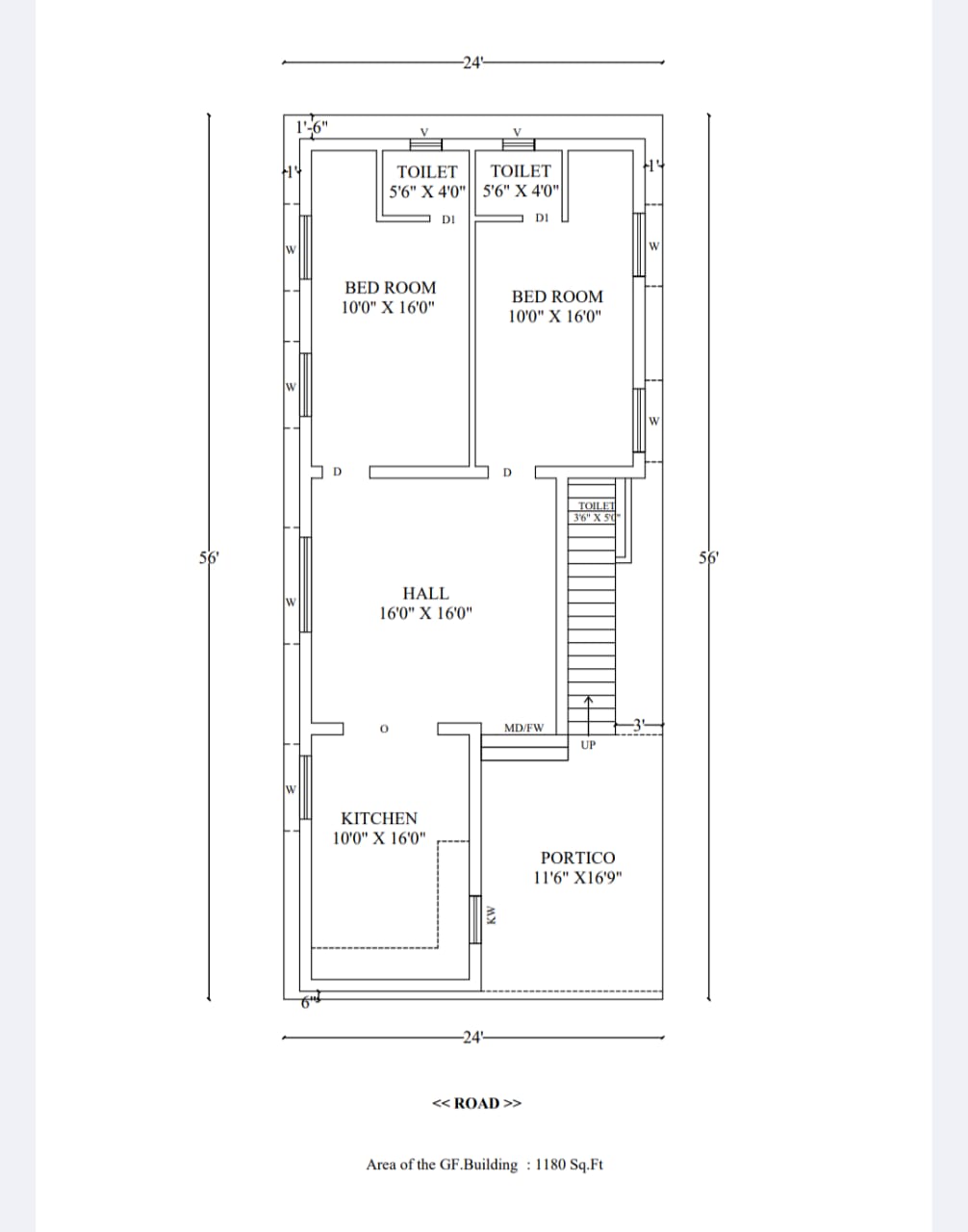 2 BHK Semi-Furnished House for Sale karamadai — site plan
